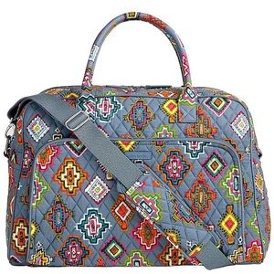 Vera Bradley Weekender Tote Quilted Travel Bag Painted Medallions